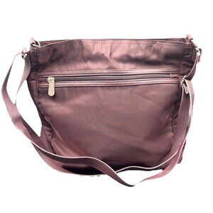 Thirty One Womens Plum Purple Adjustable Double Strap Nylon Purse Handbag